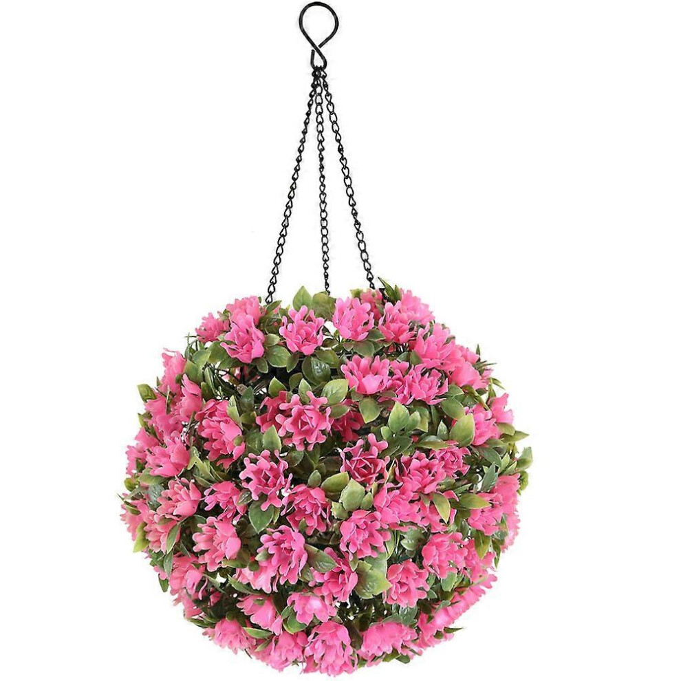(As show, One size) Soloar Hanging Plants Lamp Fake LED Lighted Floral Topiary Ball for Home Garden Wedding-image-OPC-PH2RPBQ-NEW