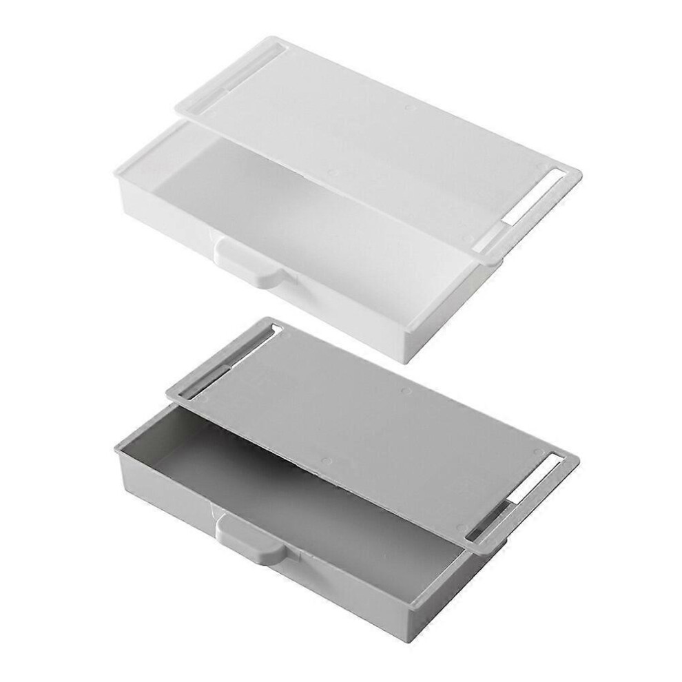 Kricely (As Show, One Size) 2Pcs Punch Free Drawers Self-Adhesive Storage Boxes Hidden Storage Containers
