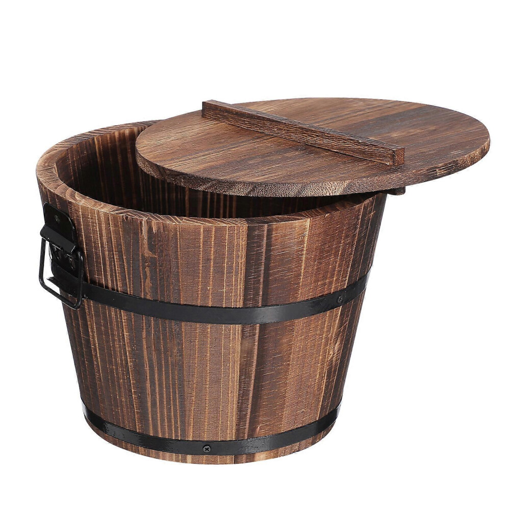 Kricely (As Show, One Size) 1Pc Round Storage Basket Food Storage Basket Household Basket For Home With Lid