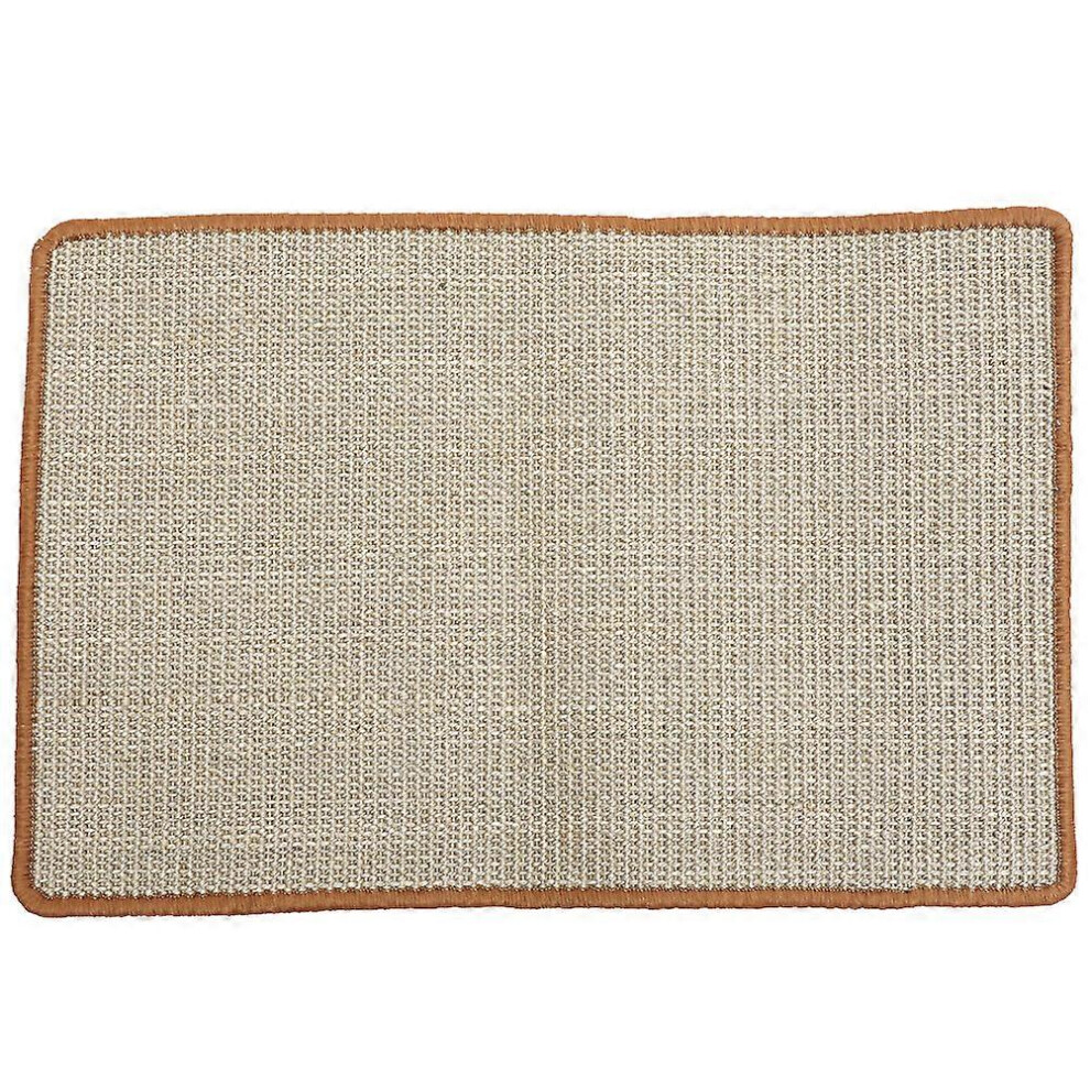 Kricely (As Show, One Size) Cat Scratching Mat Cat Scratcher Mat Natural Sisal Cat Scratch Mats Horizontal Cat Floor Scratching Pad Rug