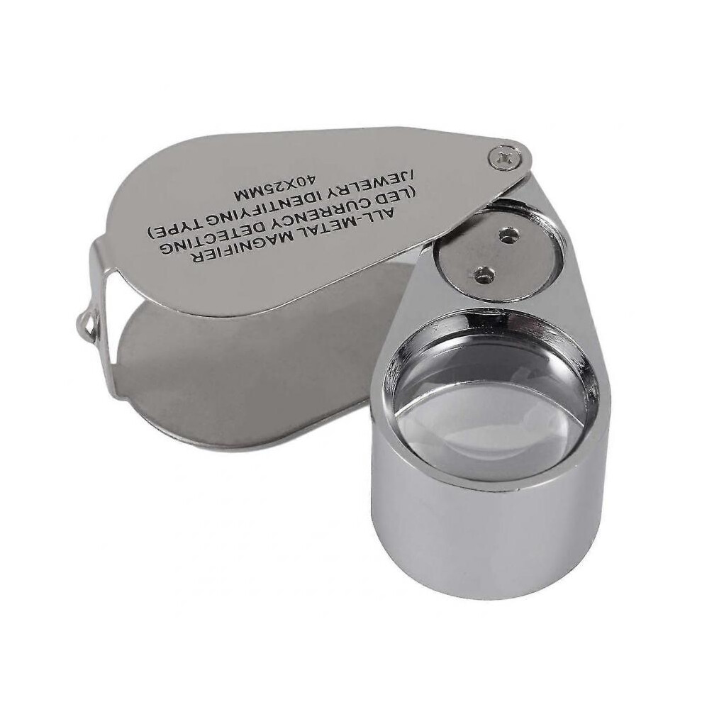 Jeweler's Magnifier,40x Magnification,made Of Metal,fold