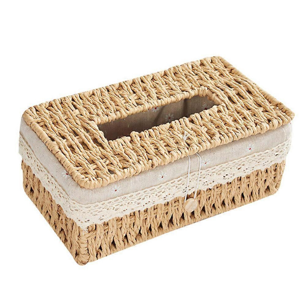 Kricely (As Show, One Size) 1Pc Household Napkin Box Delicate Tissue Container Tissue Organizing Container