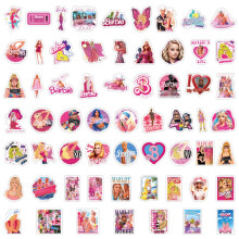 60pcs Stickers Barbie Set Waterproof Reusable Laptop Suitcase Hand Account Decor