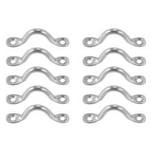 Pack Of 10 Pad Eye, Eye Straps, Tie Down, Deck , Tie Down Anchor , Footman's Loop for Canoe Rigging