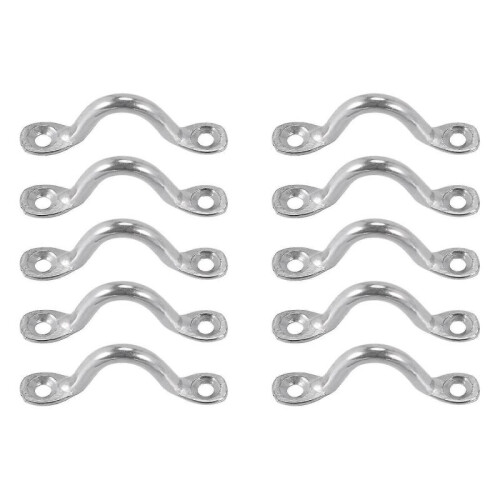 Pack Of 10 Pad Eye, Eye Straps, Tie Down, Deck , Tie Down Anchor , Footman's Loop for Canoe Rigging