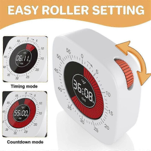 Visual Timer for Kids,digital Timer with 60-minute Countdown, Silent Timer for Desk Timer Clock For 2