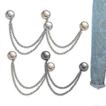 4Pcs/set Magnetic Clothing Clips Detachable Nail free Seam Leg Fixing Closure Buckle Magnet Brooch Boutonniere Pins