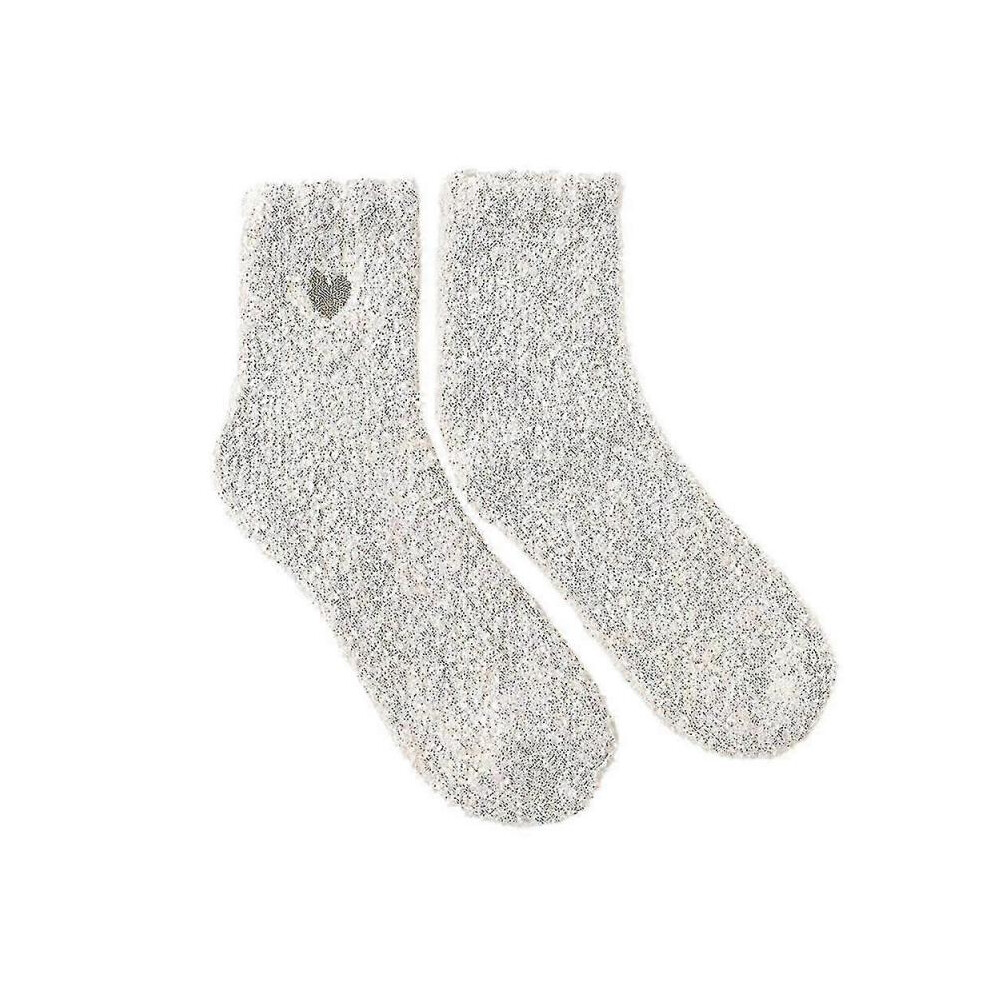(White) Womens Soft Fuzzy Socks Thick Winter Fluffy Socks Cozy Warm Socks Comfy Slipper Socks Thick Home Sleeping Socks White