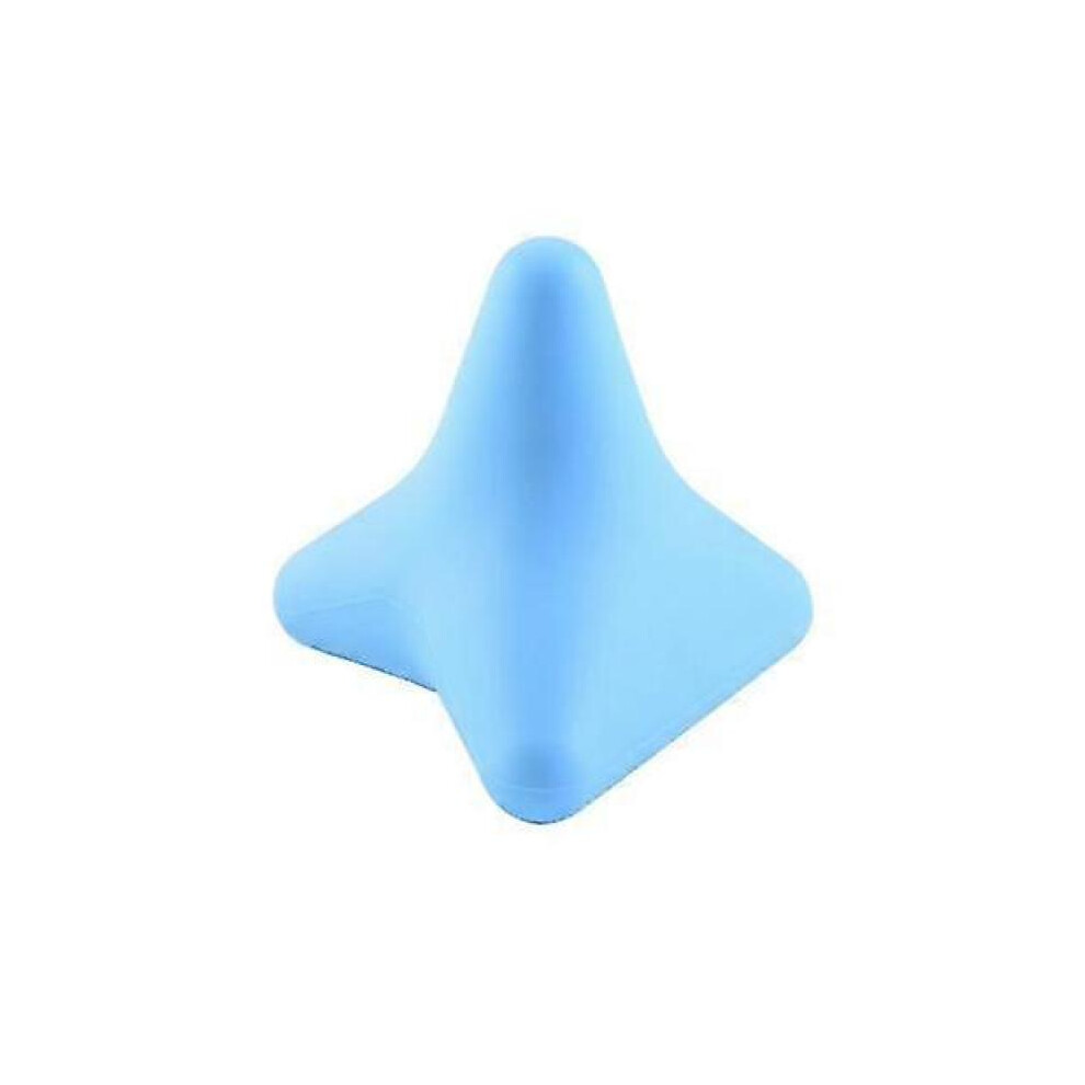 (Quadratic Blue) Silicone Thumb Bump Massager Muscle Relaxation Massage Fascia Device