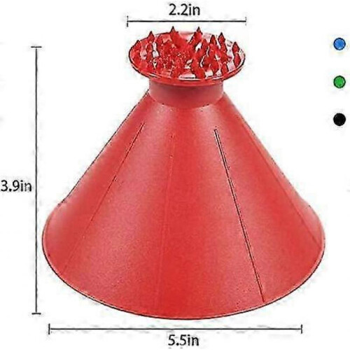 Round Windshield Ice Scraper, Magic Cone-Shaped Car Windshield Ice Scraper Funnel Car Snow 2