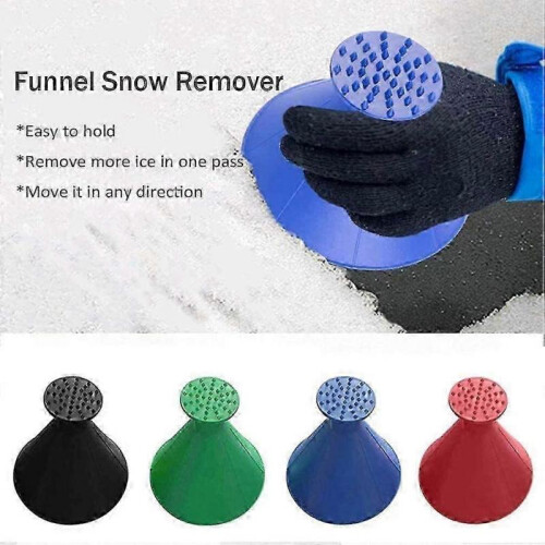 Round Windshield Ice Scraper, Magic Cone-Shaped Car Windshield Ice Scraper Funnel Car Snow 1