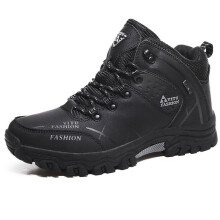 (Black, EU43) Snow Winter Mens Boots Warm Sports Outdoor Waterproof Ankle Work Hiking Shoes