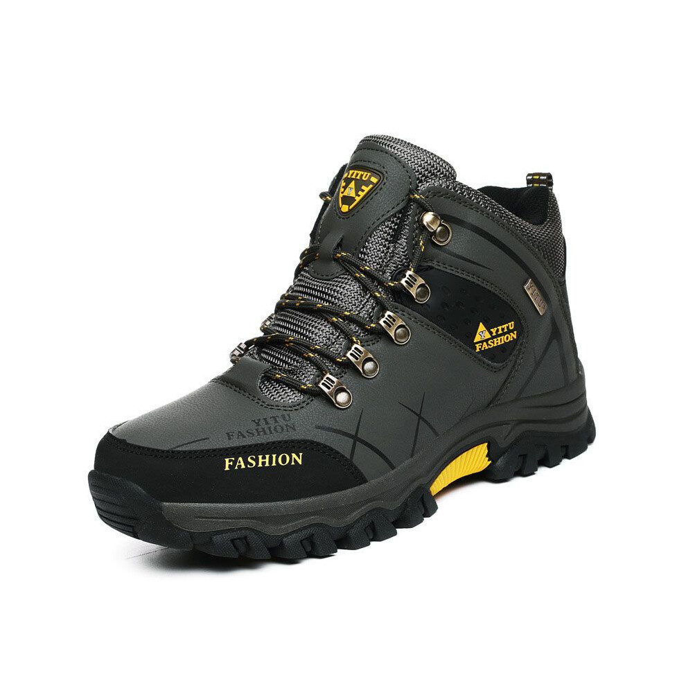 (Green, EU43) Snow Winter Mens Boots Warm Sports Outdoor Waterproof Ankle Work Hiking Shoes