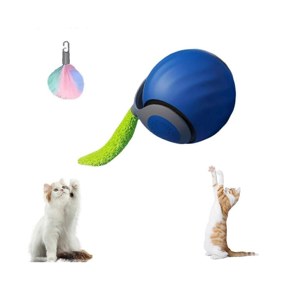 Blue (Blue) Speedy Tail 2.0, Speedy Tail Cat Toy, Interactive Cat Toy For Indoor Cats