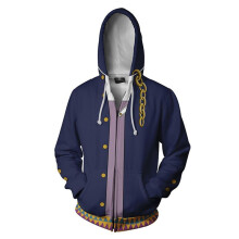 (3XL) Anime Bizarre Jojos Adventure Cosplay Hoodie Men Sweatshirt Zipper Coat Jacket