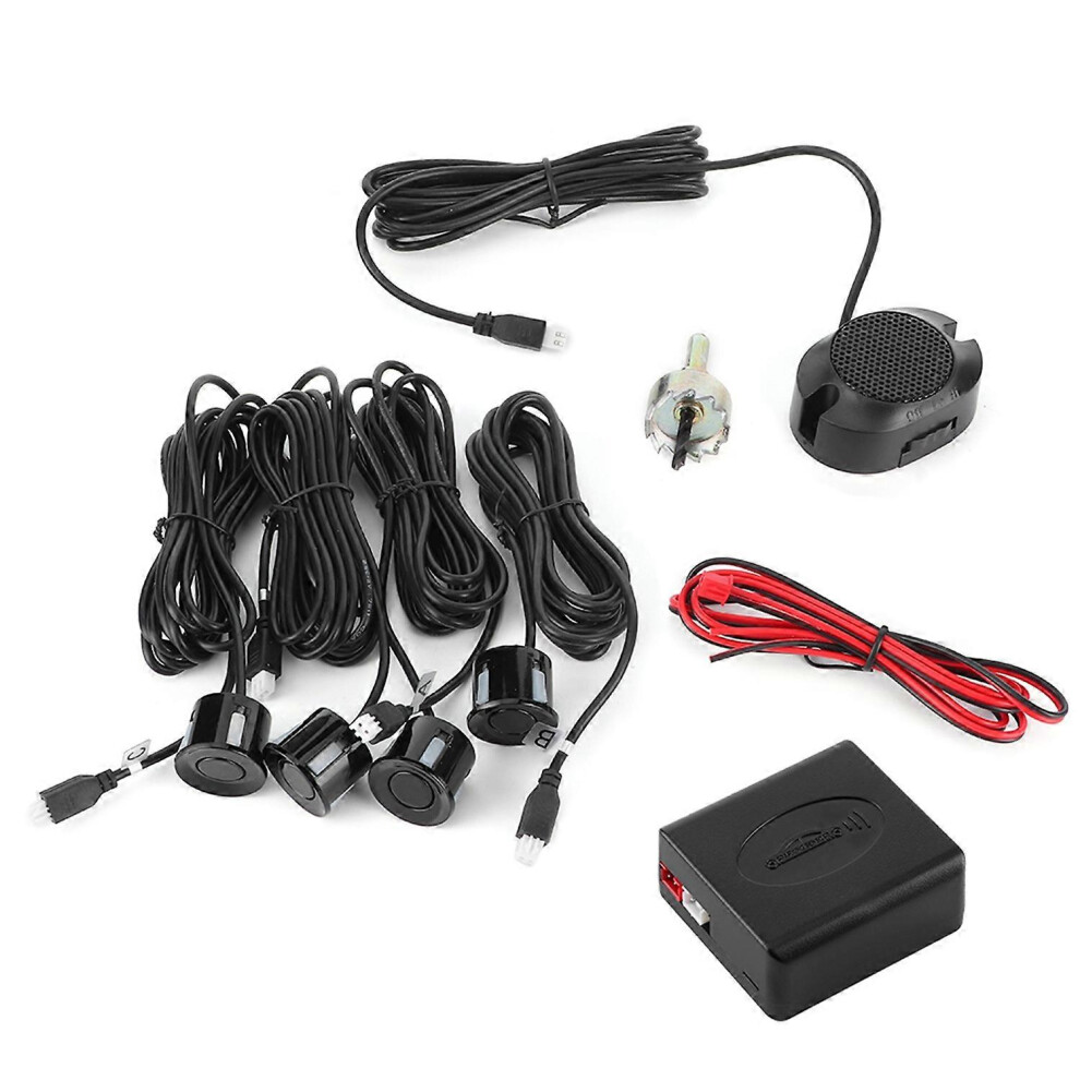 (As Show, One Size) Car Parking Sensor Backup Radar Reversing Assistance Aid Kit With Audio Buzzer Alarm 6909775620069