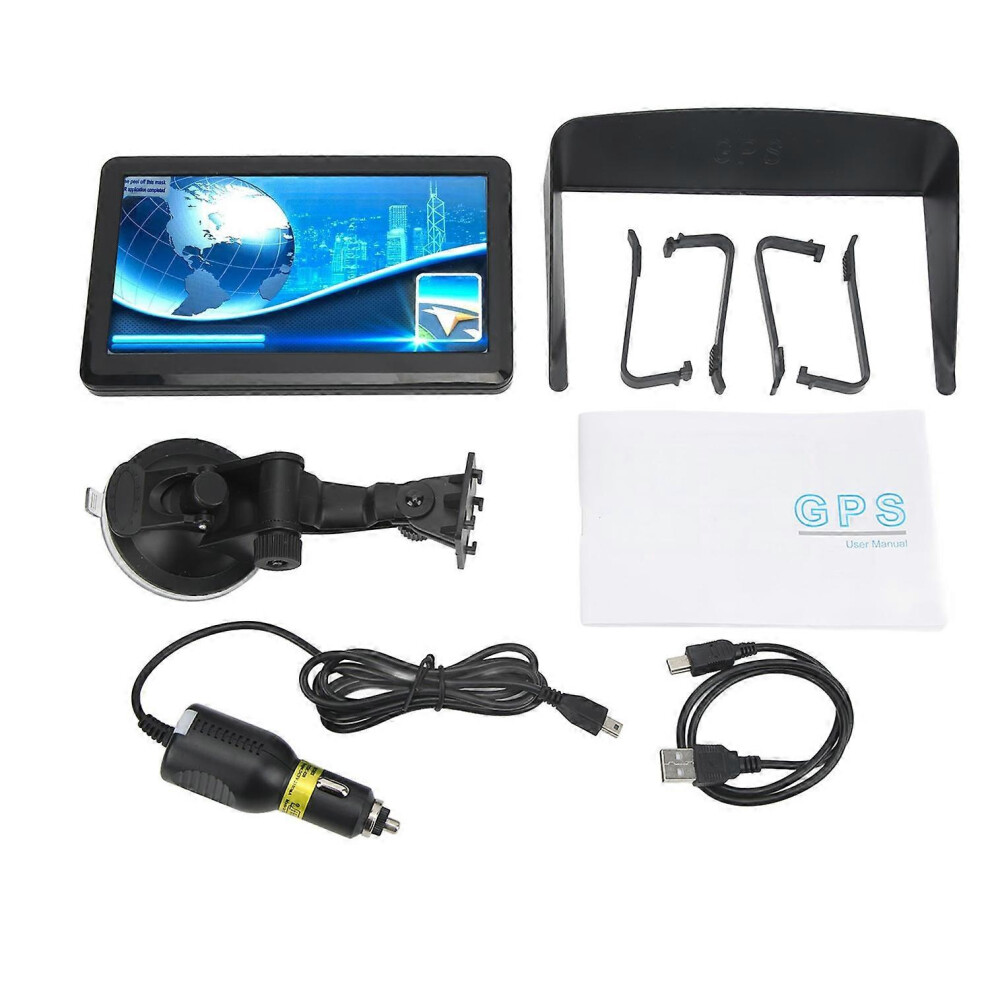 (As Show, One Size) Universal 7In Car Gps Navigator High Definition Touch Screen Navigation With Bracket For Truck 6909775615065