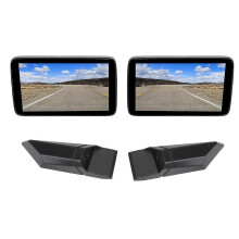 (As show, One size) 5.5in Electronic Rearview Mirror System Touchscreen Recording BSD Voice Alarm Driving Assistance Sys