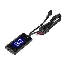 (As show, One size) Motorcycle Digital Thermometer Instrument Water Temperature Meter Gauge Blue Light