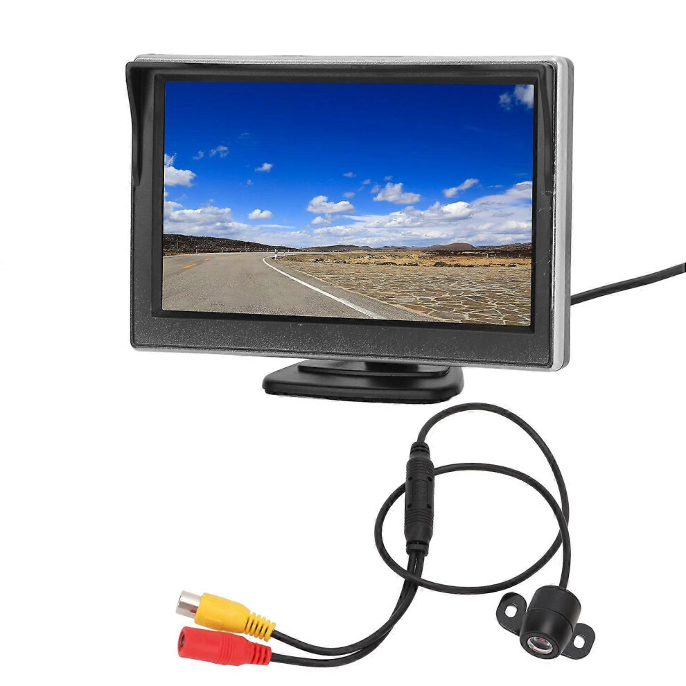 (As Show, One Size) Backup Camera System Kit 5In Rearview Monitor V1 V2 Video Input High Definition 12Â24V For Vehicles 6909775589700