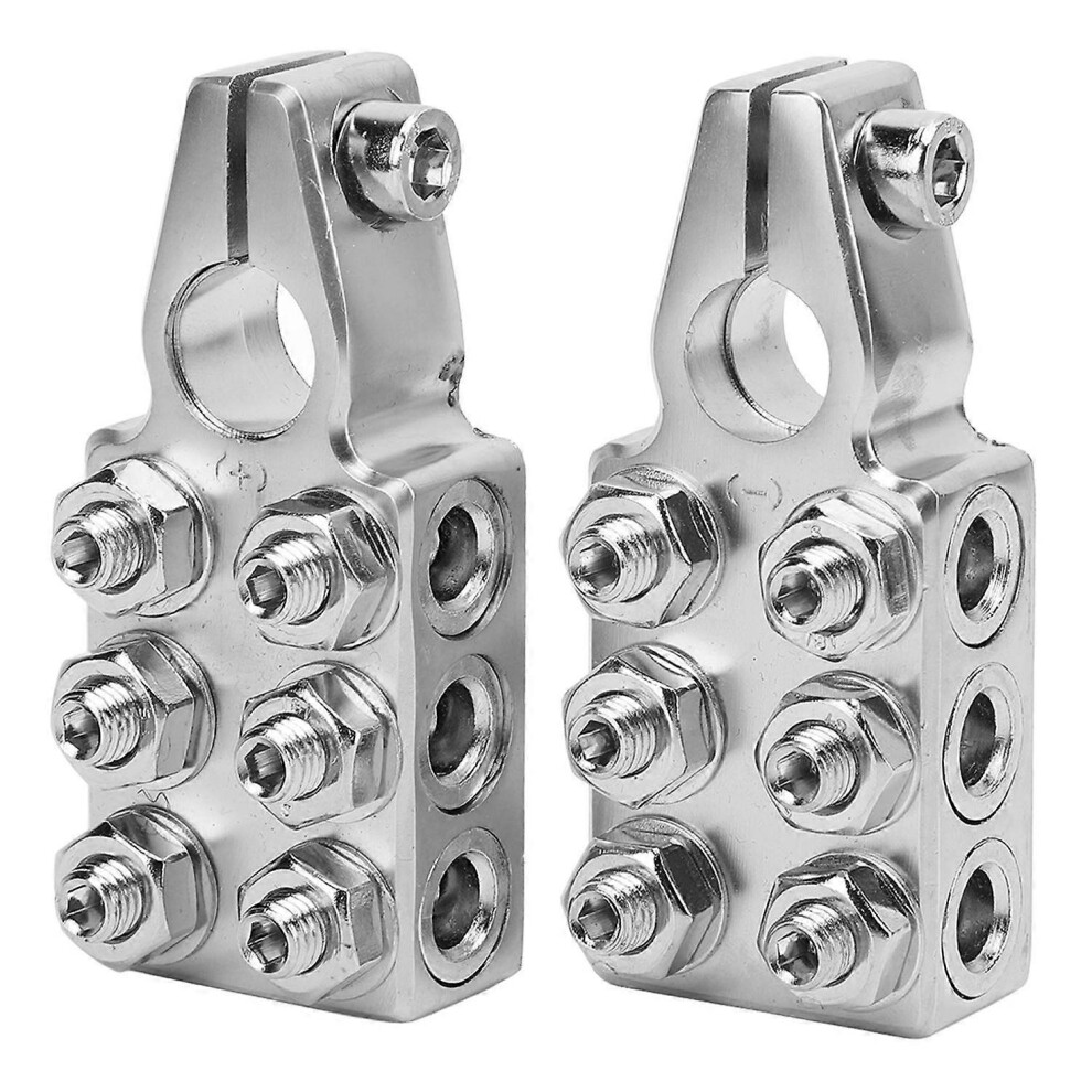 (As Show, One Size) Battery Terminals Connectors Heavy Duty 12 Way Car Battery Terminals Clamps For Sae Din En Tapered T 6909775608173