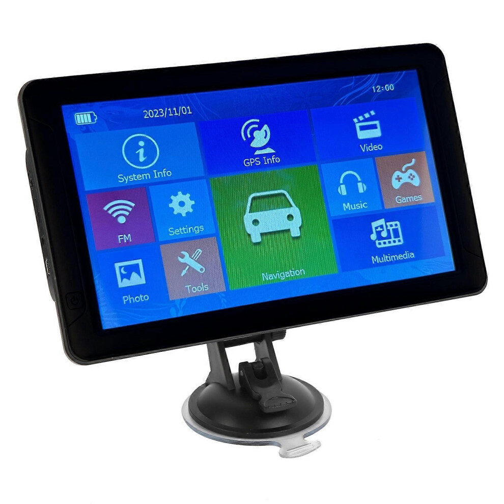 (As Show, One Size) 9In Car Gps Navigation Large Poi Voice Guidance Touch Screen 800480 Portable For Truck 6909775556030