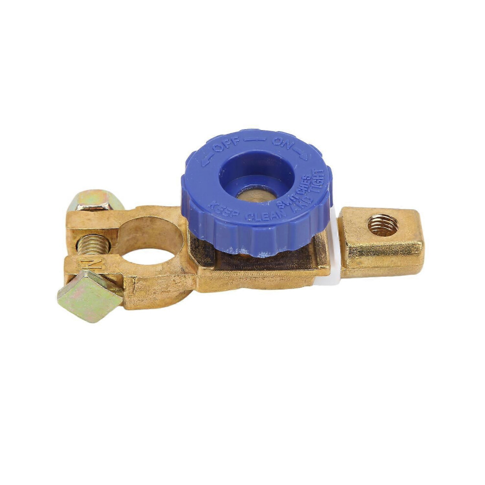 (As Show, One Size) Top Post Battery Disconnect Switch 15Â17Mm 100A Brass Rustproof For Car Rv Boat Truck 6909775551974