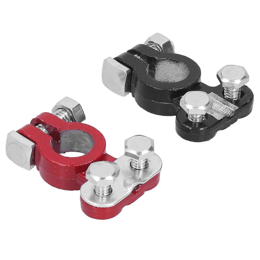 (As Show, One Size) 2Pcs Battery Terminal 2ÂColor For Caravan Auto Van Rv Truck Motorcycle Red/Black 6909775655771