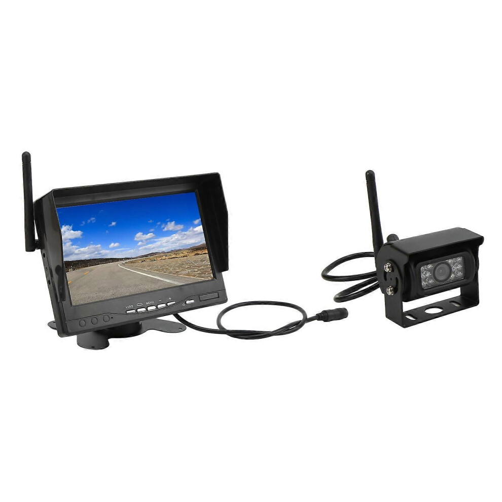 (As Show, One Size) Wireless Backup Camera Kit 7In Ips Screen Wireless Reverse Camera Set For Truck Trailer Rv Pickups C 6909775599013