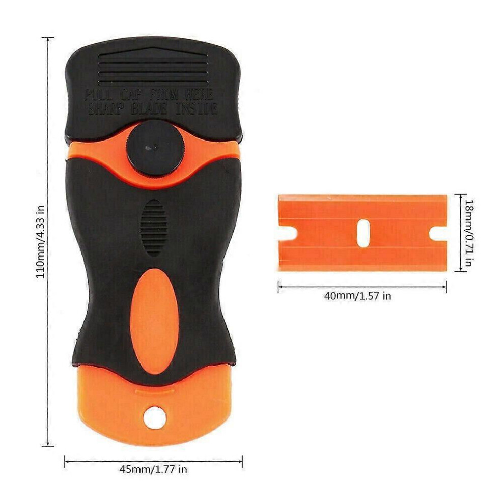 (As Show, One Size) Scraper Plastic Razor Blade Paint Glue Adhesive Scraper With Blades 6909775576014