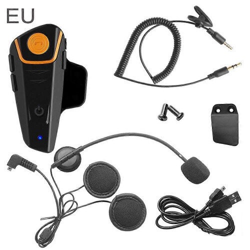 (As show, One size) 1000M Updated Version BT S2 Bluetooth Motorcycle Helmet Intercom Interphone Headset FM Radio+ E 1
