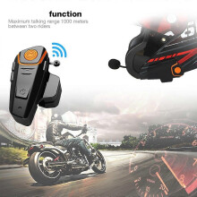 (As show, One size) 1000M Updated Version BT S2 Bluetooth Motorcycle Helmet Intercom Interphone Headset FM Radio+ E