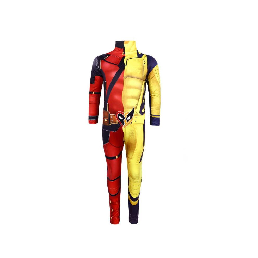 (130Cm) Deadpool Wolverine Cosplay Costume Jumpsuit Animation Halloween Characters Party Not,Specified