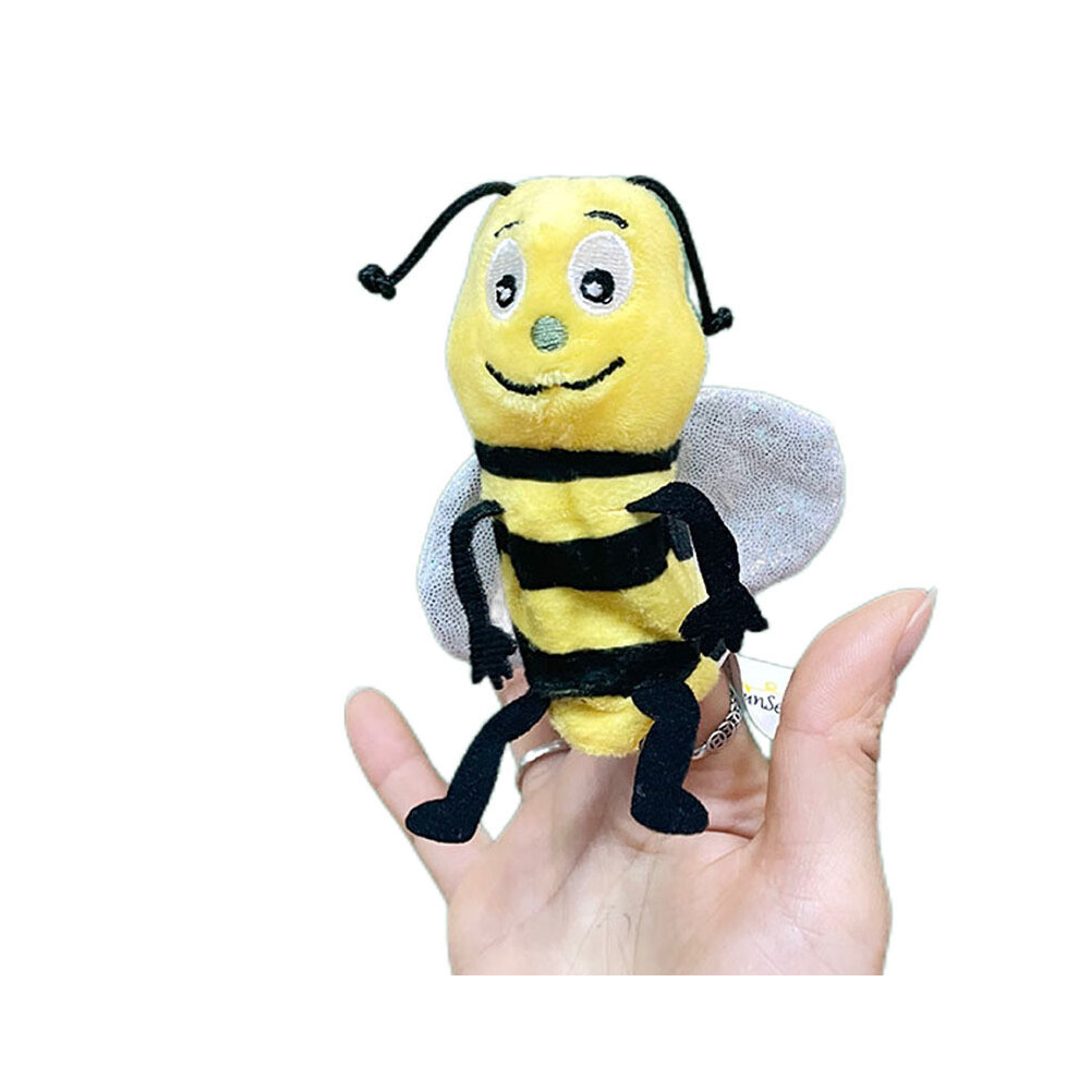 (Bee) Marine Pp Animal Cotton Filled Plush Animal Finger Puppet Fun Family For