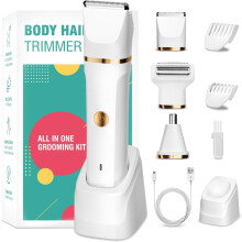 Lady Shavers for Women,Bikini Trimmer Women 3-in-1 Wet and Dry,Pubic Hair Trimmer for Women IPX7 Waterproof,Rechargeable Nose Hair Trimmer,Advanced