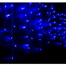 (Blue) 3.5M 96LED Droop icicle string LED Fairy Light Christmas Outdoor&Indoor Decor- 9 Color