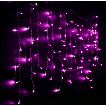 (Pink) 3.5M 96LED Droop icicle string LED Fairy Light Christmas Outdoor&Indoor Decor- 9 Color
