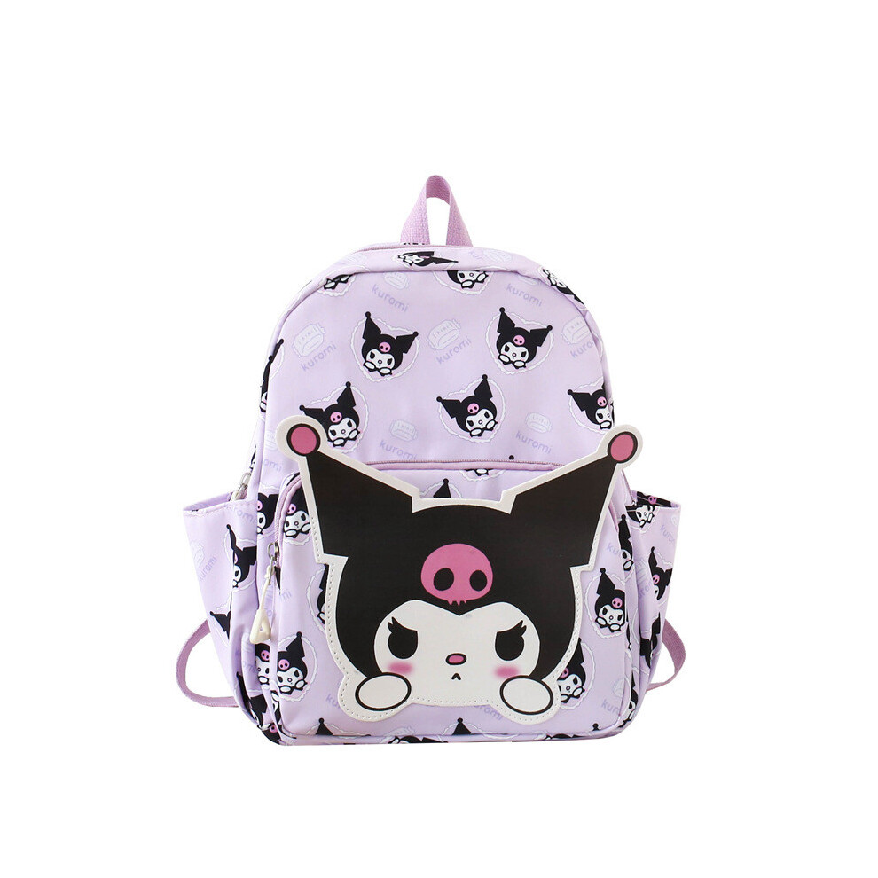 (Kuromi, 28*24*11cm) Kuromi Pochacco Sanrio Kids Backpack School Bag Cartoon Printed Student Bags-image-OPC-PH2SGC9-NEW