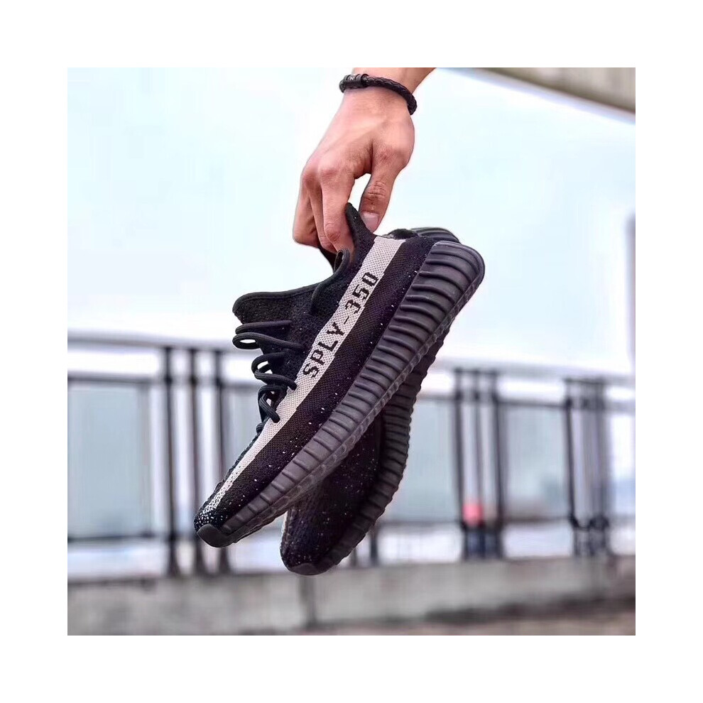 (Black white, EU45) New And Mens Womens Boost Sneakers Black White Running Size3645 Shoes