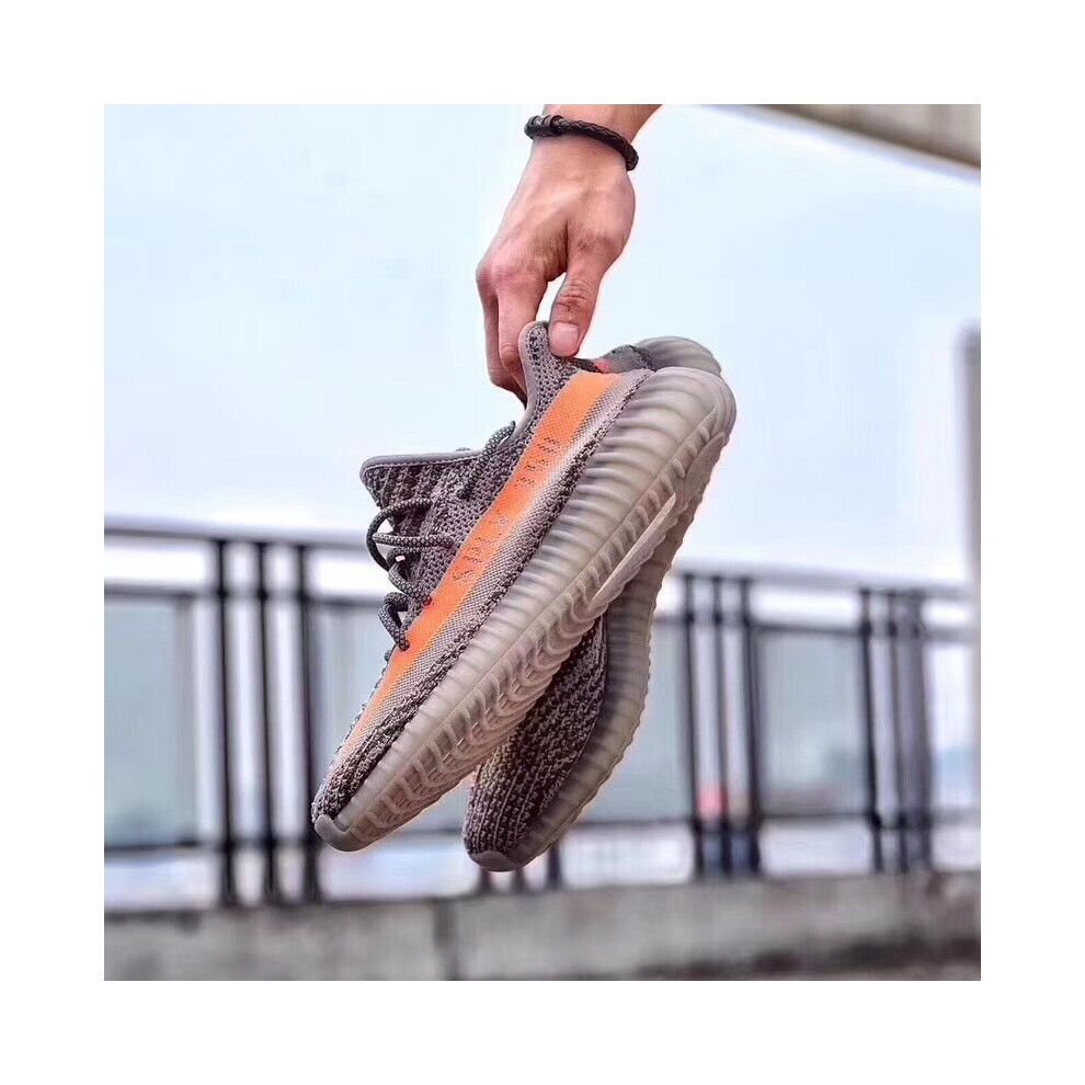 (Gray orange, EU42) New And Mens Womens Boost Sneakers Black White Running Size3645 Shoes