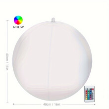 Remote Control LED Inflatable Luminous Ball Water Beach Pool Luminous Ball Festival Courtyard Decoration Outdoor Atmosphere Decoration