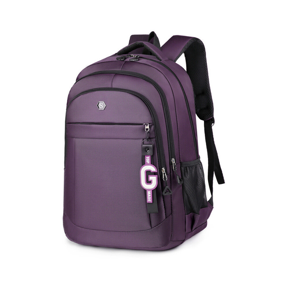 (Purple) Unisex Backpack Oxford Breathable Design Laptop For Travel Business Bag School