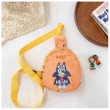 (Orange) Pattern Kids Bluey Shoulder Crossbody Chest Bag Animal Gift Outdoor Cartoon
