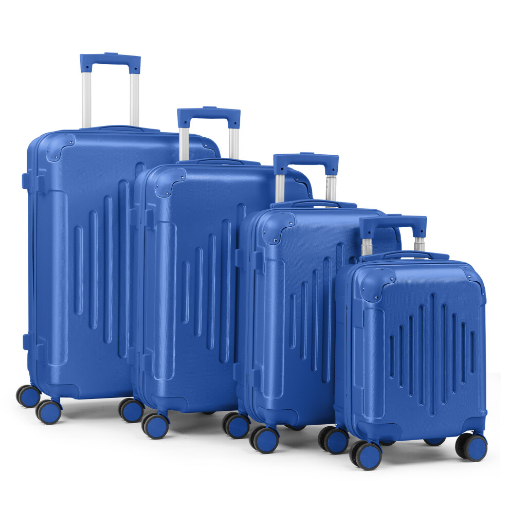 Luggage Set 4 Piece Travel Suitcase Set ABS Hard Shell Luggage,Blue-image-OPC-PH2SVV8-NEW
