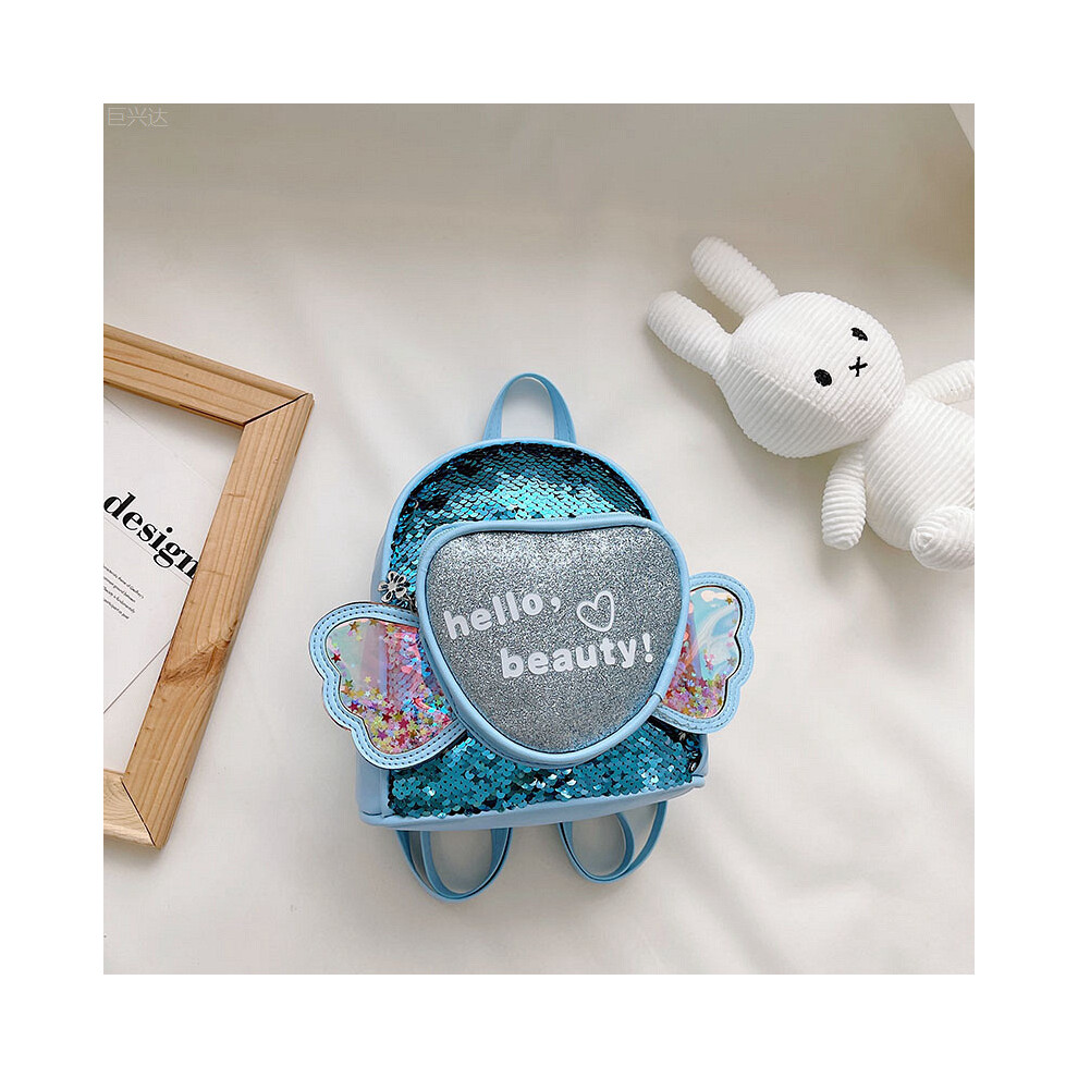 (Blue) Cartoon Love Backpack Animal Kids Pu Book Bag Fabric Impactresistant With-image-OPC-PH2T6PG-NEW