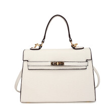 (White) Solid Bag Color Cover Handbag Shoulder Bag With Strap Shoulder Adjustable