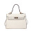 (White) Solid Bag Color Cover Handbag Shoulder Bag With Strap Shoulder Adjustable 1