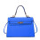 (Navy) Solid Bag Color Cover Handbag Shoulder Bag With Strap Shoulder Adjustable 1