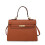 (Brown) Solid Bag Color Cover Handbag Shoulder Bag With Strap Shoulder Adjustable 1