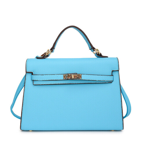 (Light Blue) Solid Bag Color Cover Handbag Shoulder Bag With Strap Shoulder Adjustable